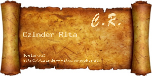 Czinder Rita névjegykártya